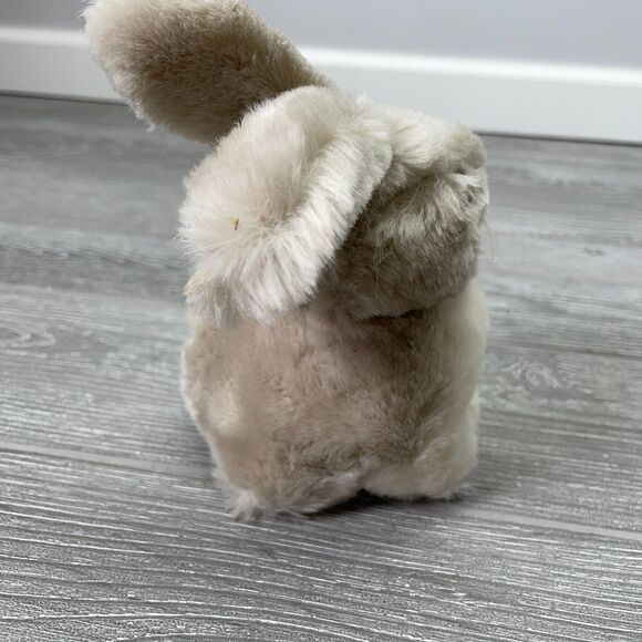 Vintage Mary Meyer Realistic Bunny Rabbit Plush Gray White Fluffy Stuffed Animal - Picture 6 of 11